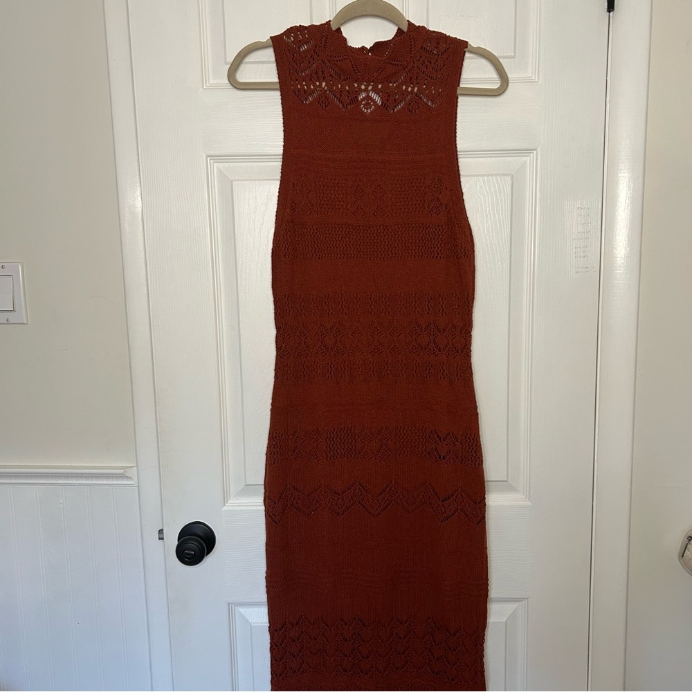 Anthropologie Crochet Midi Dress - Picture 4 of 12